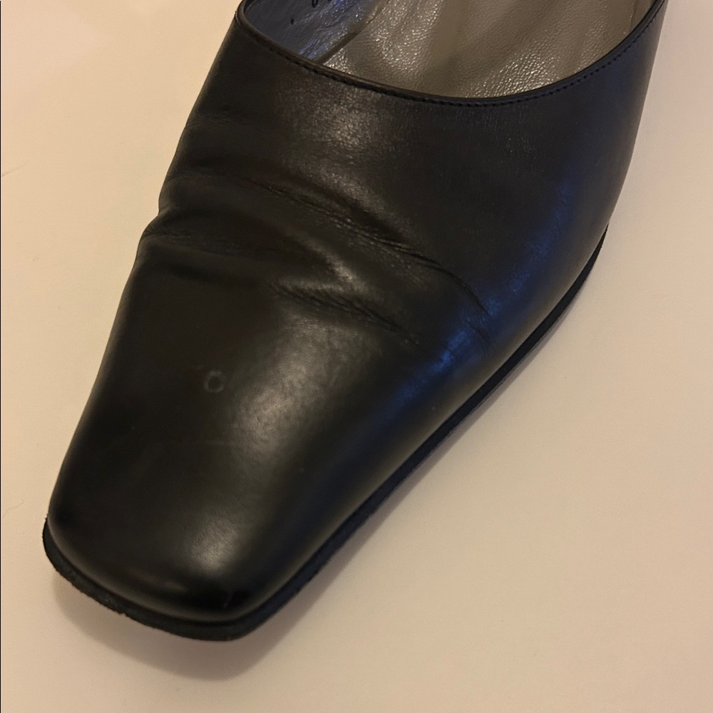 Bally Black Leather Mary Jane Loafers with Ankle Strap - Picture 5 of 8